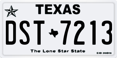 TX license plate DST7213