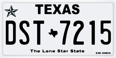TX license plate DST7215
