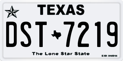 TX license plate DST7219