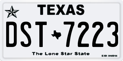 TX license plate DST7223
