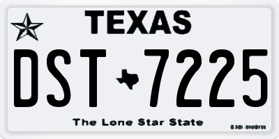 TX license plate DST7225