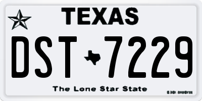 TX license plate DST7229