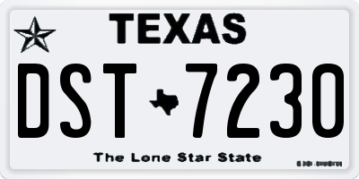 TX license plate DST7230