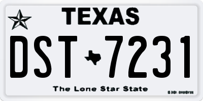 TX license plate DST7231