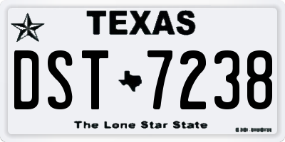 TX license plate DST7238
