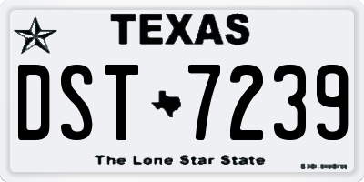 TX license plate DST7239
