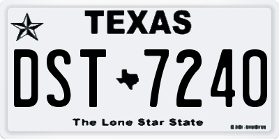 TX license plate DST7240