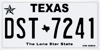 TX license plate DST7241