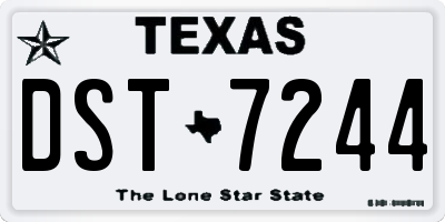 TX license plate DST7244