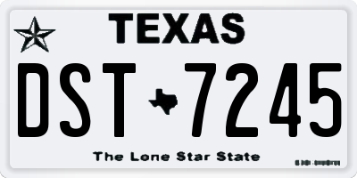 TX license plate DST7245