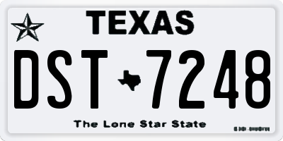 TX license plate DST7248