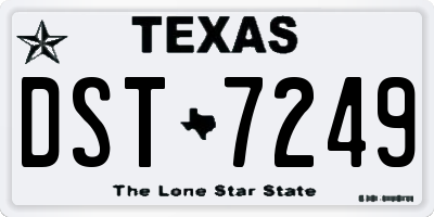 TX license plate DST7249