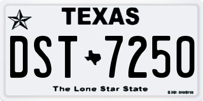 TX license plate DST7250