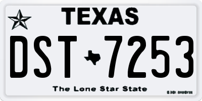 TX license plate DST7253