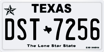 TX license plate DST7256