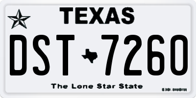 TX license plate DST7260