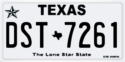 TX license plate DST7261