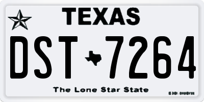 TX license plate DST7264