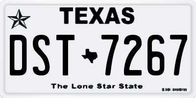 TX license plate DST7267