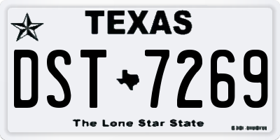 TX license plate DST7269