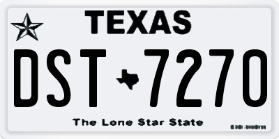 TX license plate DST7270