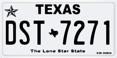 TX license plate DST7271