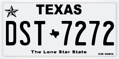 TX license plate DST7272
