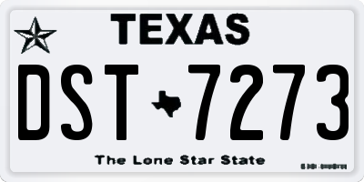 TX license plate DST7273