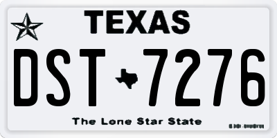 TX license plate DST7276