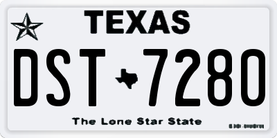 TX license plate DST7280