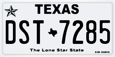 TX license plate DST7285