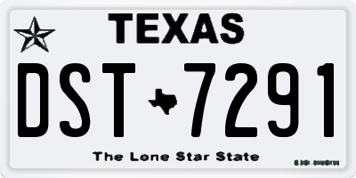 TX license plate DST7291
