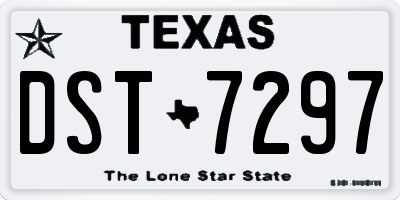 TX license plate DST7297