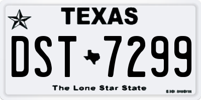 TX license plate DST7299