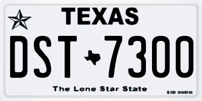 TX license plate DST7300