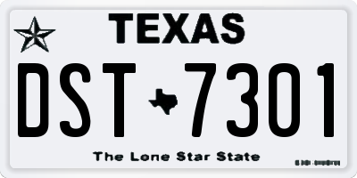 TX license plate DST7301