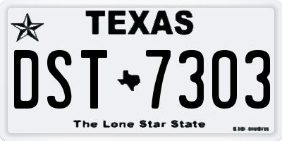 TX license plate DST7303