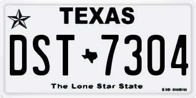 TX license plate DST7304