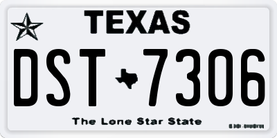 TX license plate DST7306