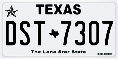 TX license plate DST7307