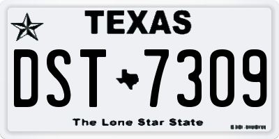 TX license plate DST7309