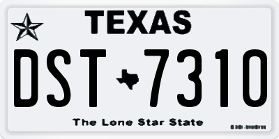TX license plate DST7310