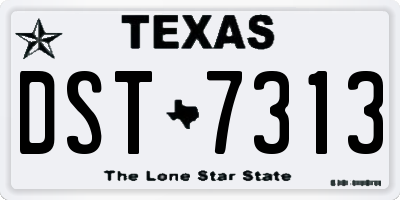 TX license plate DST7313