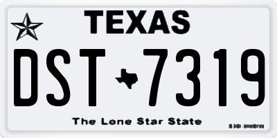 TX license plate DST7319