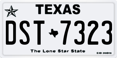 TX license plate DST7323