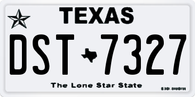 TX license plate DST7327