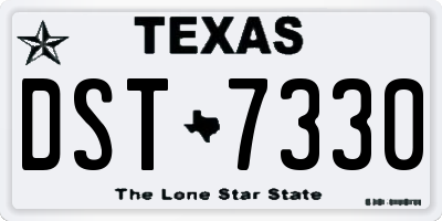 TX license plate DST7330