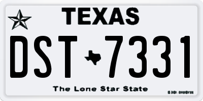 TX license plate DST7331