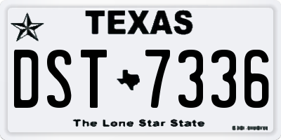 TX license plate DST7336