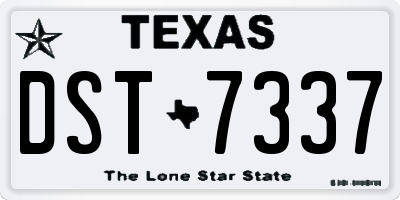 TX license plate DST7337